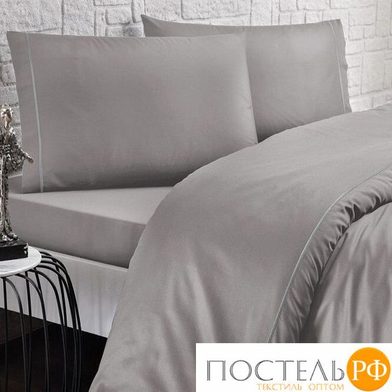 NT2Y680KGRI2 Комплект постельного белья Tivolyo home CASUAL тёмно-серый Евро