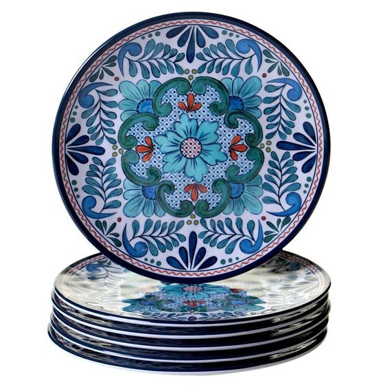 Talavera 6-Pc. Melamine Salad Plate