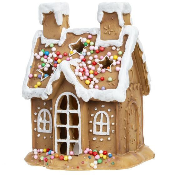 Фигурка декоративная с подсветкой &quot;Домик&quot;, L10 W8,5 H12,5 см, 2в.