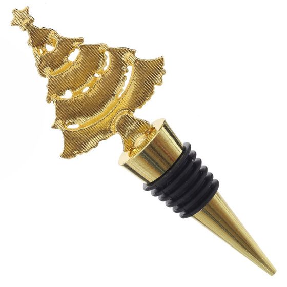 Набор: пробка для бутылки и декор для бокалов, L9 W3,5 H14 см