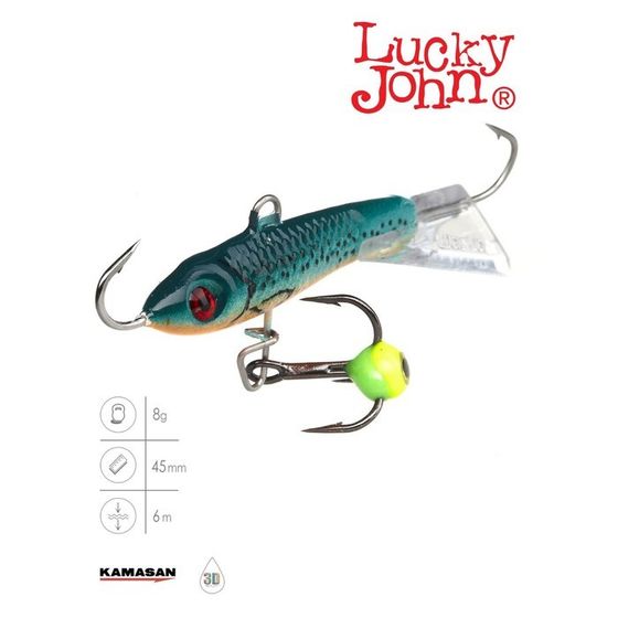 Балансир Lucky John CLASSIC 4.5 + тройник, 5 см, цвет 53 блистер