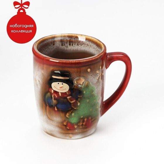 !09 Кружка "Снеговик" 350мл, 12х8,5х10,5см