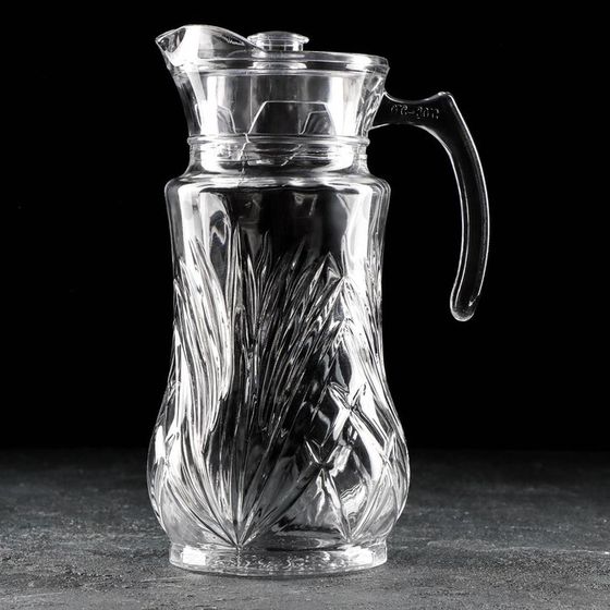УЦЕНКА Кувшин стеклянный «Лия», 1,6 л, 17×12,5×25,5 см