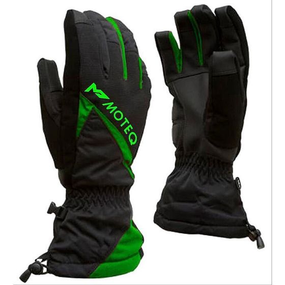 Зимние перчатки &quot;Снежок&quot;, размер XXXL, чёрные, зелёные