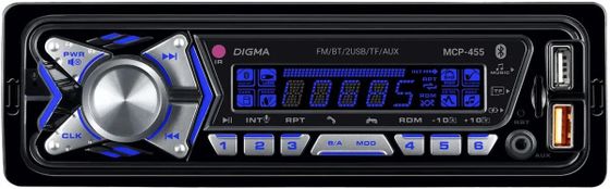 Автомагнитола Digma MCP-455 1DIN 4x50Вт