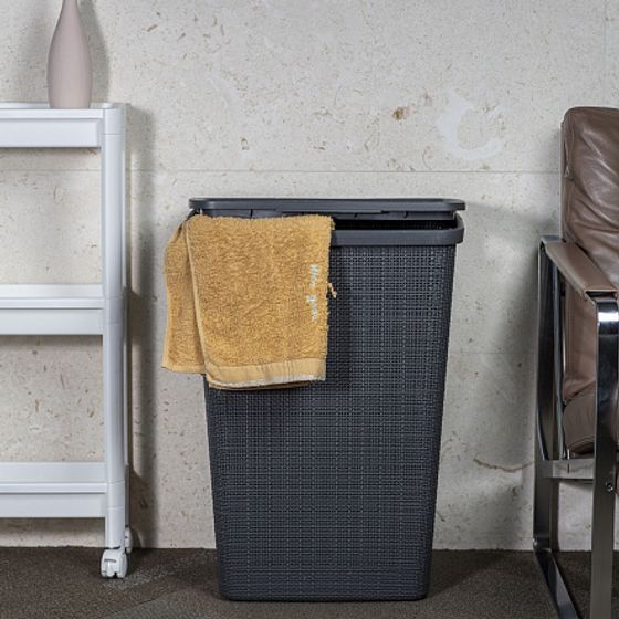 Корзина для белья JUTE 58л темно-серый