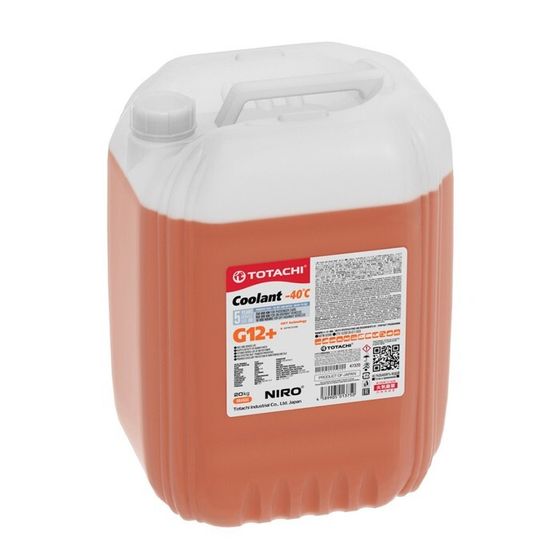 Антифриз Totachi NIRO COOLANT -40 C, G12+, оранжевая, 20 кг