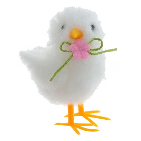 Фигурка декоративная &quot;Цыпленок&quot; (блок 12 шт), L5 W4 H6 см, 3в.