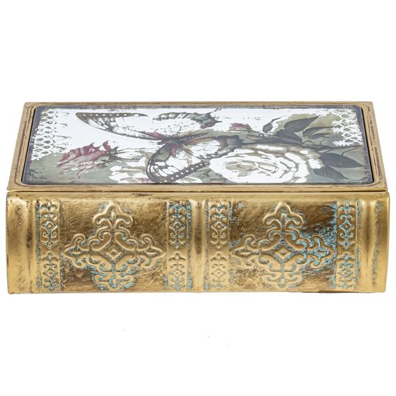 Шкатулка-книга с зеркальным элементом, Д12 Ш5 В17 см