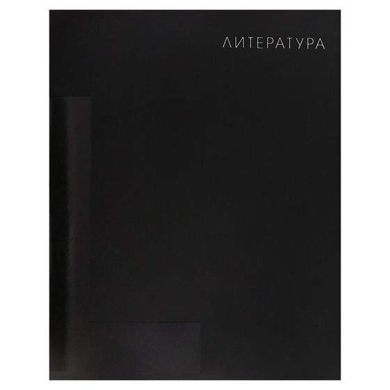 Тетрадь предметная 48 листов в клетку Calligrata, BlackTone «Литература», со справочным материалом, обложка мелованный картон, белые листы