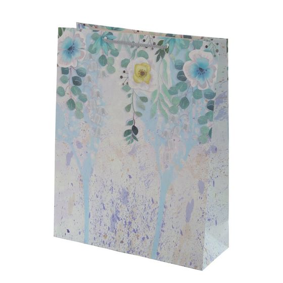 Пакет подарочный (бумага, плотность 210г/м2, блок микс 12шт), L26 W10 H32 см, 4в.