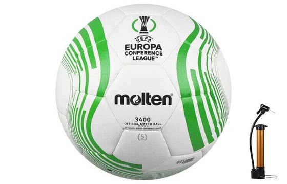 Molten Size 5 Soccer PVC Machine Stitched Soccer Ball Unisex White Green