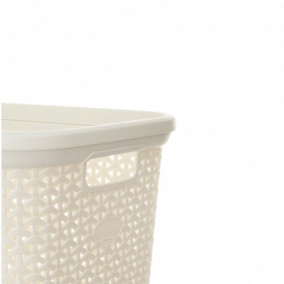 Корзина для белья RATTAN слоновая кость 35л
