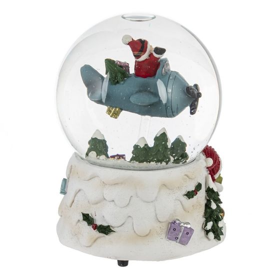 Фигурка декоративная &quot;Дед Мороз&quot; в стекл шаре (ключ,муз), D 10 см, L10 W11 H14 см
