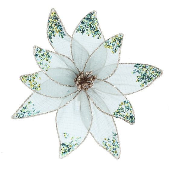 Цветок искусственный &quot;Пуансеттия&quot; (на клипсе), L24 W24 H9 см