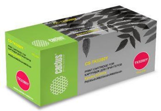 Картридж лазерный Cactus CS-TK5280Y TK-5280Y желтый (11000стр.) для Kyocera Ecosys P6235cdn/M6235cidn/M6635cidn