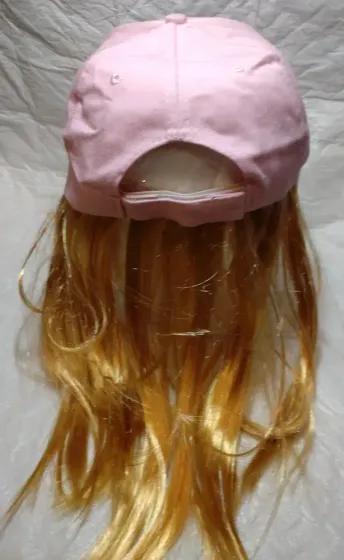 !09 Кепка карнавальная (набор 2 штуки) с париком/Бейсболка . Девятка Цвет розовый
