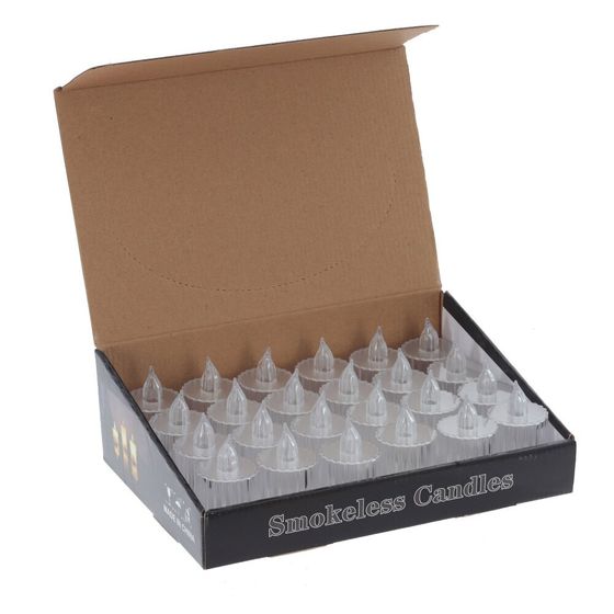 Изделие декоративное &quot;Свеча&quot; (подсветка, 3xLR54) (блок 24шт), D 3.5 см, L3,5 W3,5 H6,5 см