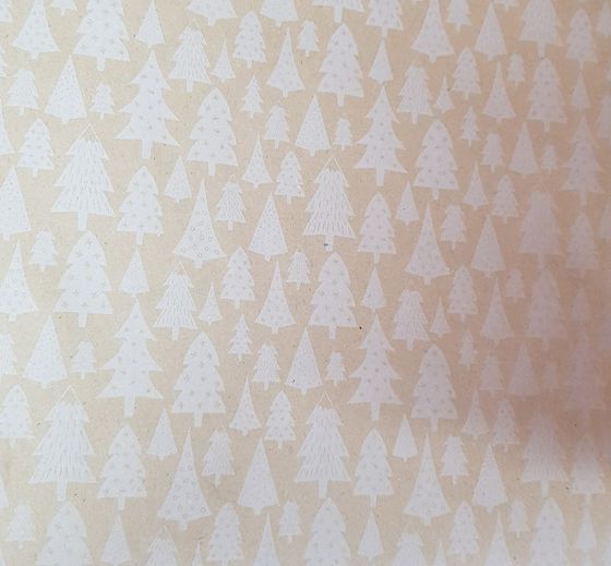 !09 Набор новогодней бумаги 3 листа крафт 50x70 см. дизайн микс