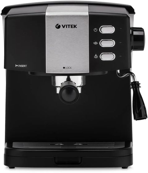 Кофеварка рожковая Vitek VT-1523 (MC) 850Вт черный/серебристый