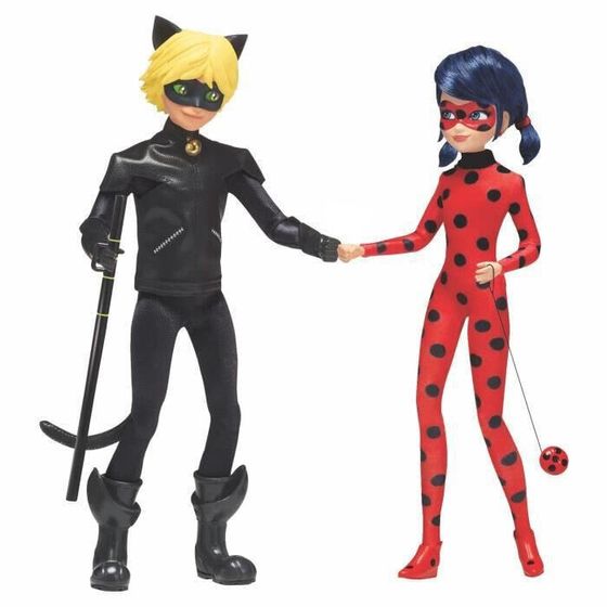 Кукла Bandai Леди Баг и Супер Кот Miraculous Ladybug Cat Noir,26 см