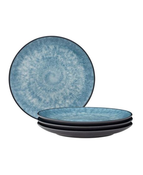 Colorkraft Essence 4 Piece Coupe Salad Plate Set, 8.25&quot;