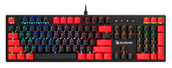 Клавиатура A4Tech Bloody B820N LED игровая проводная черный/красный