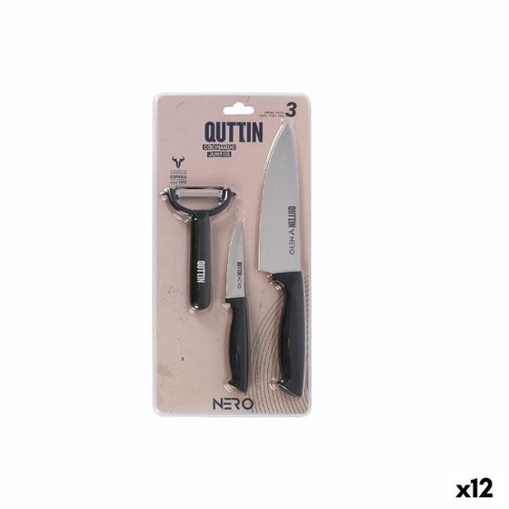 Кухонный гарнитур Quttin Nero Black 3 предмета (12 предметов)