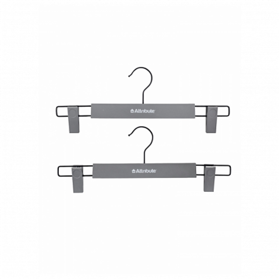 Набор вешалок для брюк/юбок RUBBER GREY 2шт 33см