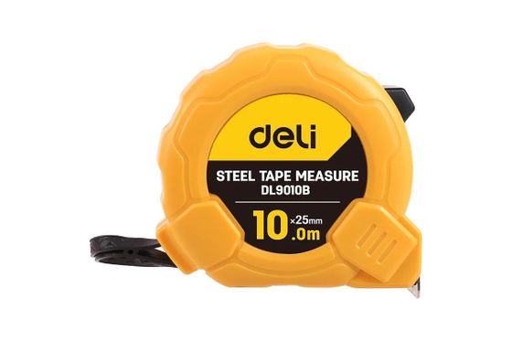 Рулетка Deli DL9010B 10м*25мм, метрическая, ударопрочный корпус