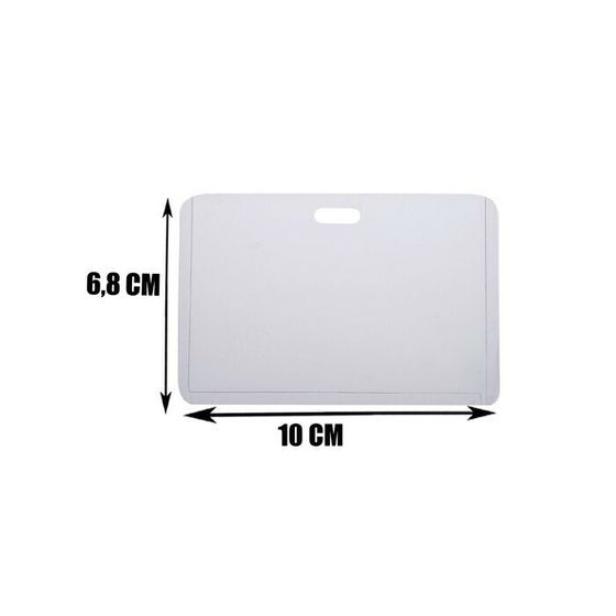 Бейдж-карман горизонтальный, (внешний 68 х 100 мм, внутренний 90 х 50 мм), 76 мкр (5 штук)