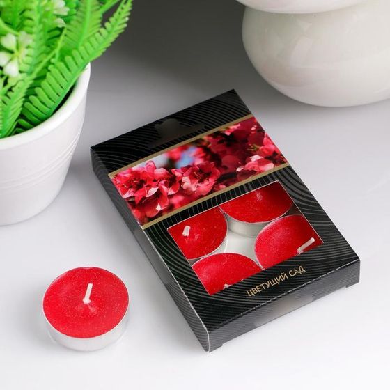 Набор чайных свечей ароматизированных &quot;Цветущий сад&quot; в подарочной коробке, 6 шт