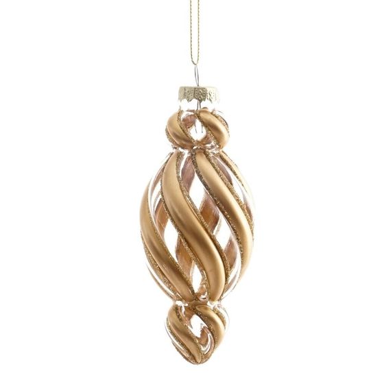 Украшение новогоднее "Фигурная сосулька", L5,5 W5,5 H13,5 см, 3в.