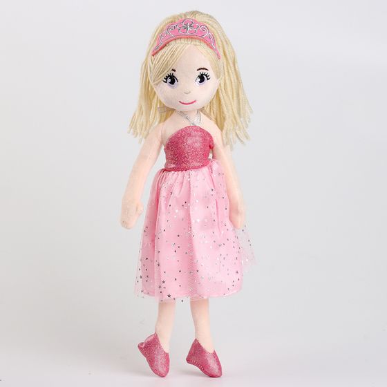 Мягкая игрушка &quot;Кукла&quot; в розовом платье, 35 см
