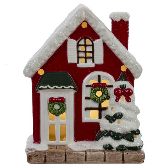 Фигурка декоративная &quot;Домик&quot; с подсветкой (АААх2, н/п), L13 W11 H17,5 см