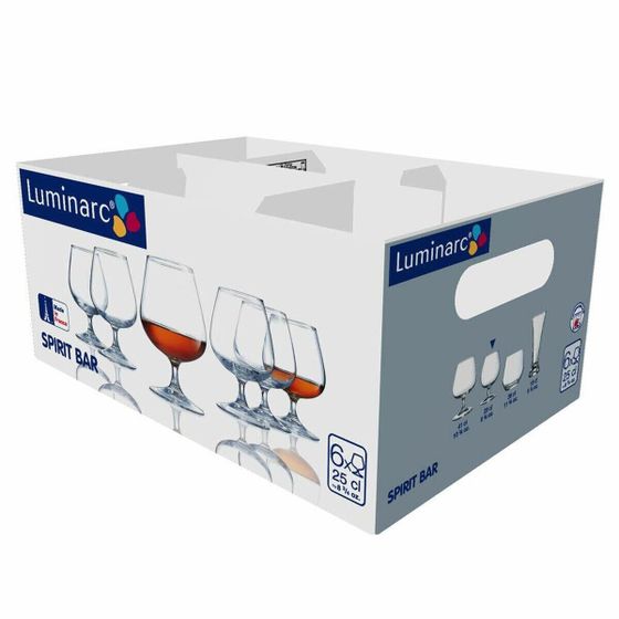 Бутылка для коньяка Luminarc Spirit Bar Прозрачное стекло 6 шт. 250 мл (Упаковка 6 шт.)