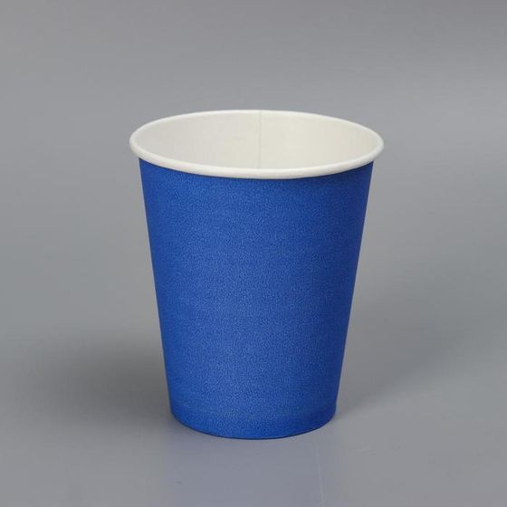 Стакан бумажный &quot;Синий&quot; для горячих напитков, 250 мл, диаметр 80 мм