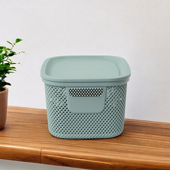 Корзинка NICKEL зелёная 6л 21.7×26.7×15.2см