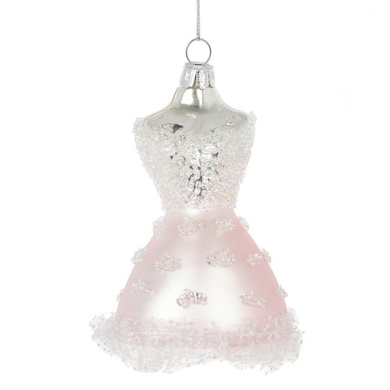 Украшение новогоднее "Платье", L7 W6 H12 см, 2в.