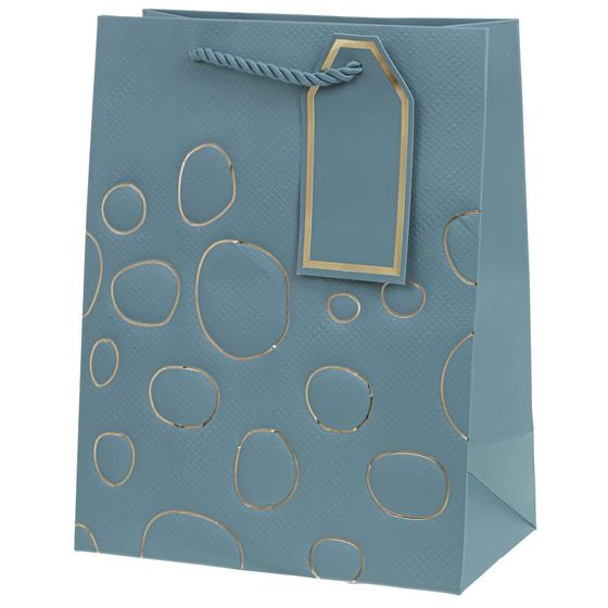 Пакет подарочный (бумага 210г/м2, блок 12шт), L18 W10 H23 см, 10в.