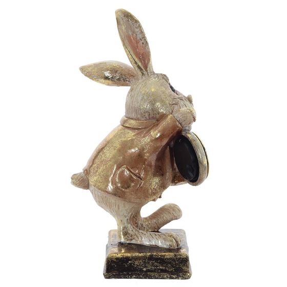 Фигурка декоративная &quot;Кролик&quot; с часами (LR44х1 н/п), L1, L13 W13 H25 см
