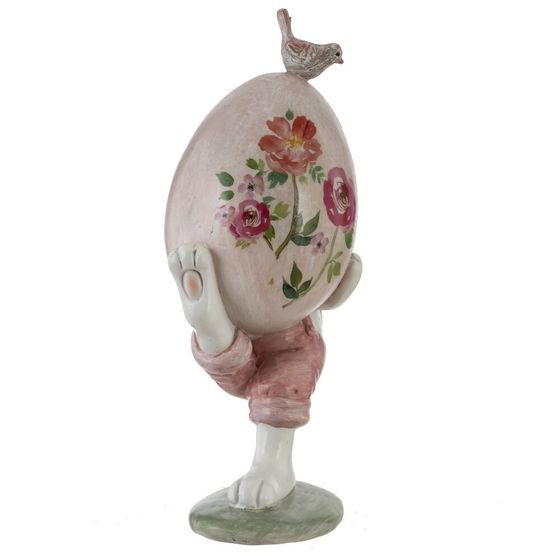 Фигурка декоративная &quot;Заяц с яйцом&quot;, L11 W7,5 H20 см