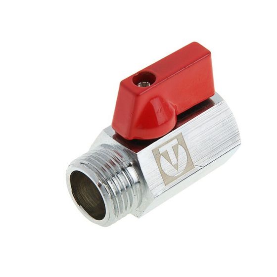 Кран шаровой Valtec MINI, 1/2&quot; внутренняя/наружная, хромированный