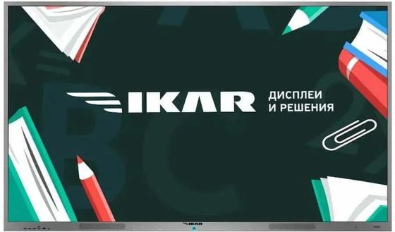 Панель Ikar 75&quot; ИП 75-214-410 черный IPS LED 8ms 16:9 DVI HDMI M/M матовая 1200:1 400cd 178гр/178гр 3840x2160 VGA DP SPDIF UHD USB 70кг (RUS)