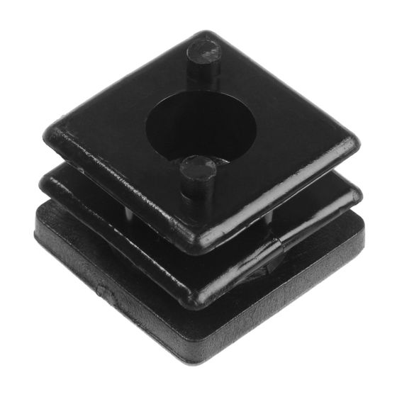 !09 Комплект из 12 штук - Заглушка внутренняя 30х30 универсальная М10, черная