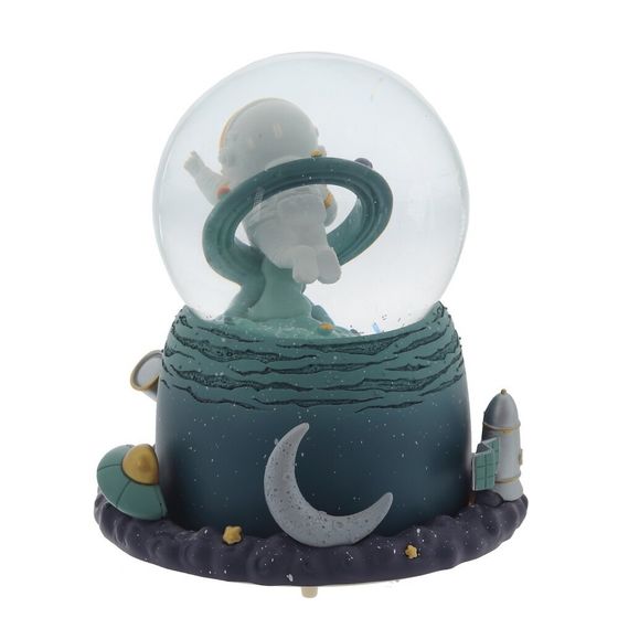 Фигурка декор &quot;Космонавт&quot; в стекл шаре (муз, подсвет, вьюга, движ, 3xAAA н/п), D10, Д15 Ш15 В16,5 см