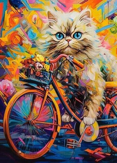 Castorland Puzzle 180 Kitten&#39;s Floral Ride CASTOR