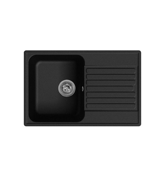 Мойка LEX GENEVA 740 BLACK 74х48 кварц черный