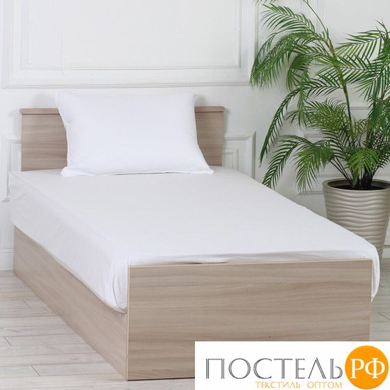 505034/01 Простынь на резинке 180*200*25 Mona Liza сатин white