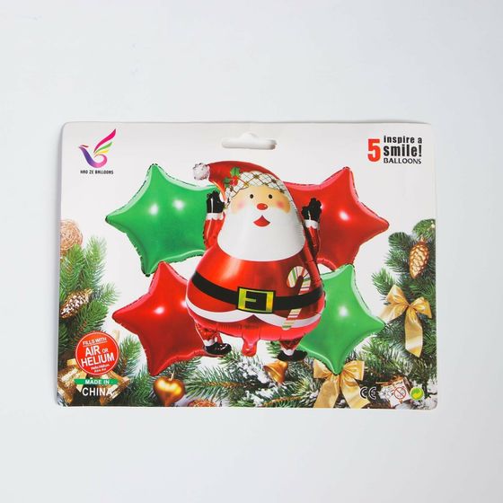 !09 Букет из шаров 5 штук «Новогодняя ночь», фольга